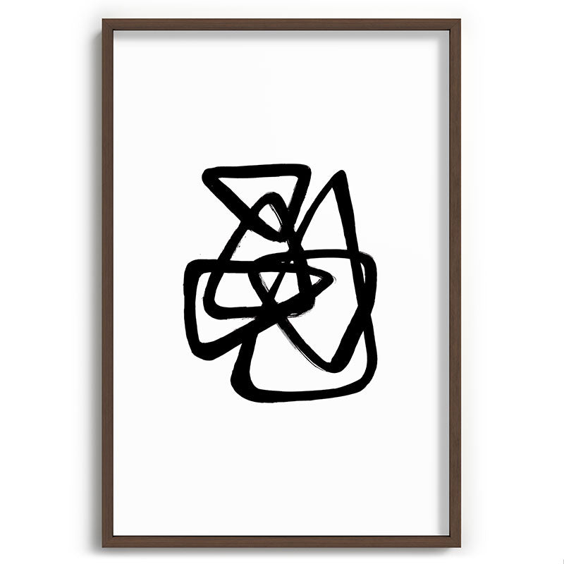 A Family Of Five White Background Framed Art Print
