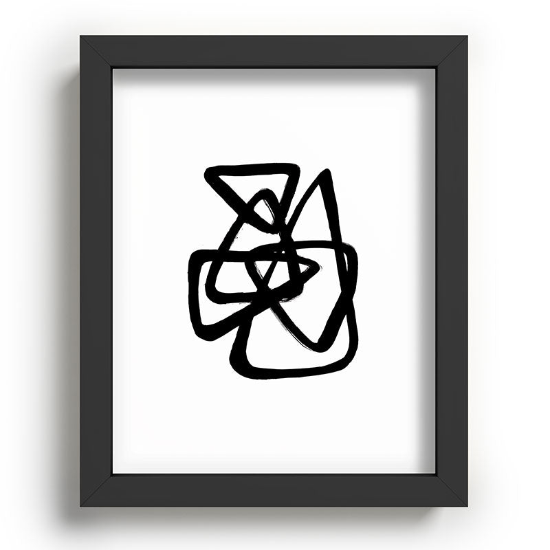 A Family Of Five White Background Framed Art Print