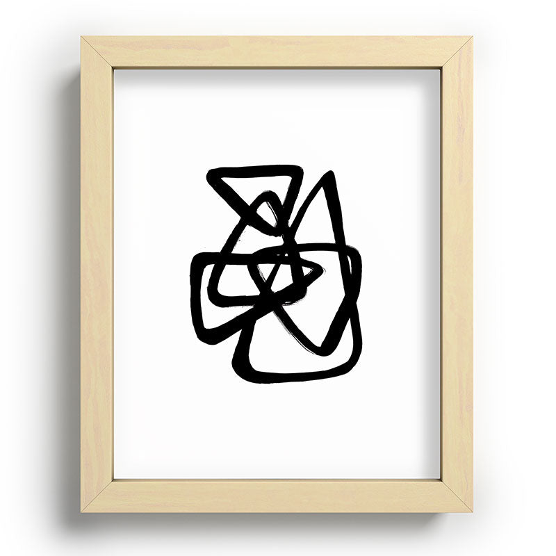 A Family Of Five White Background Framed Art Print