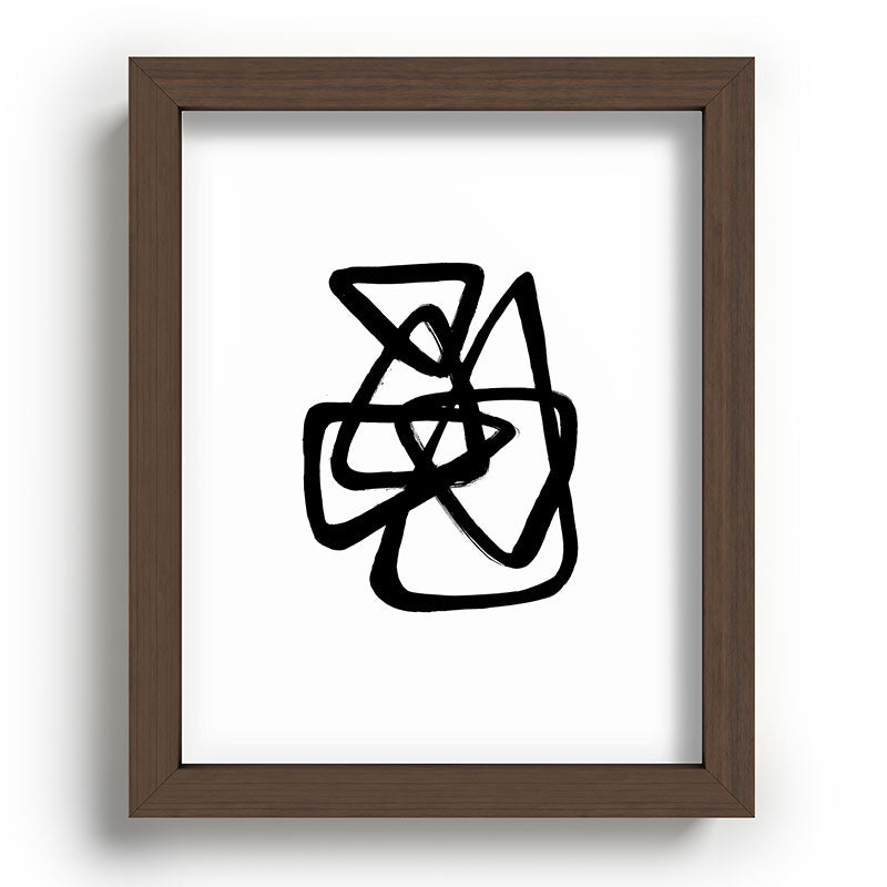 A Family Of Five White Background Framed Art Print