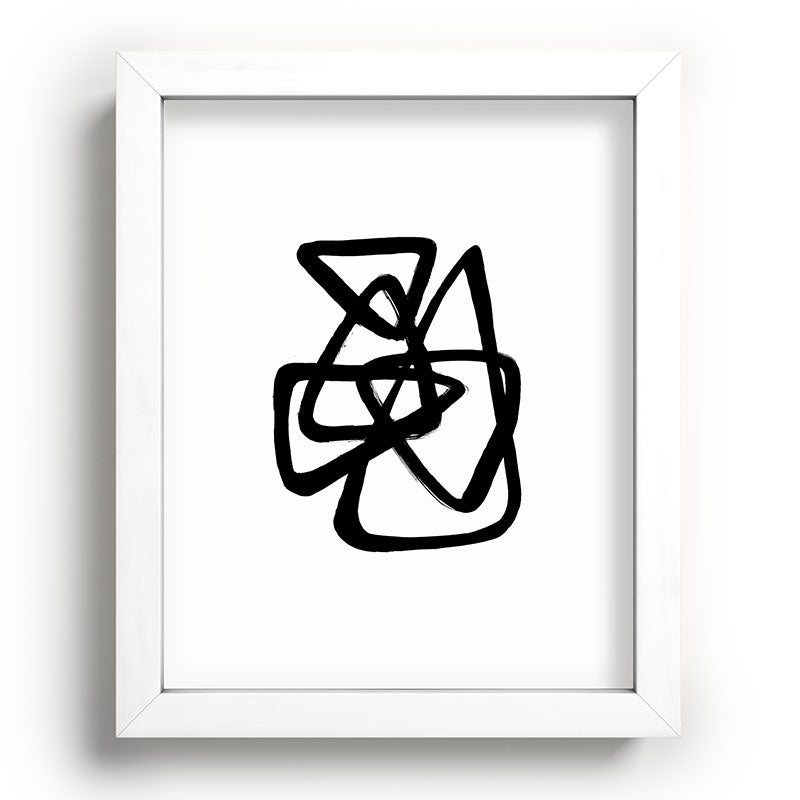A Family Of Five White Background Framed Art Print