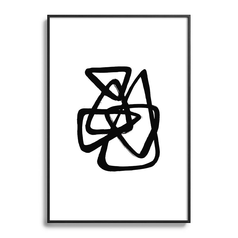 A Family Of Five White Background Framed Art Print