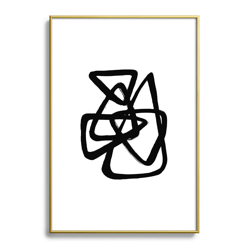 A Family Of Five White Background Framed Art Print