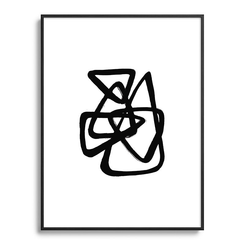 A Family Of Five White Background Framed Art Print