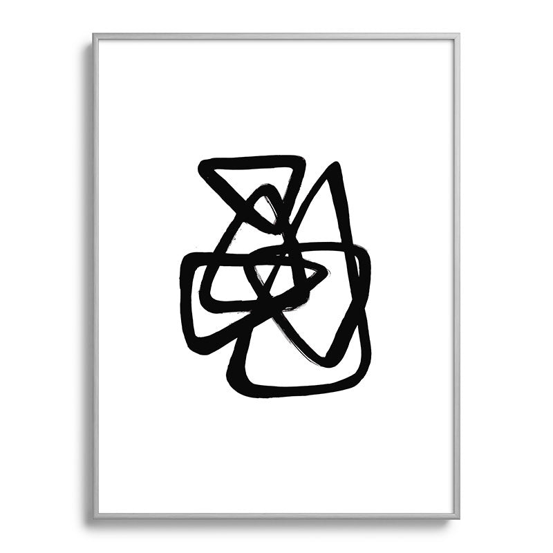 A Family Of Five White Background Framed Art Print