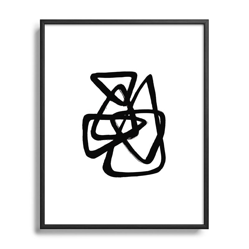 A Family Of Five White Background Framed Art Print