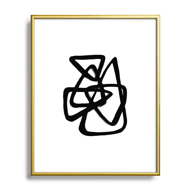 A Family Of Five White Background Framed Art Print