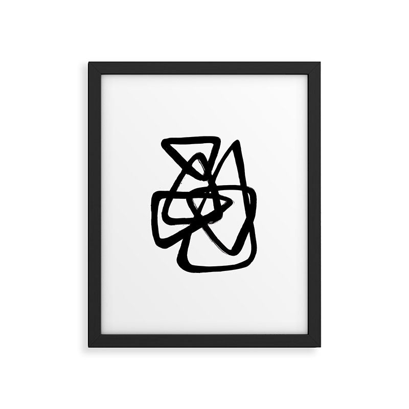 A Family Of Five White Background Framed Art Print