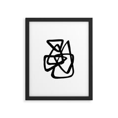 A Family Of Five White Background Framed Art Print