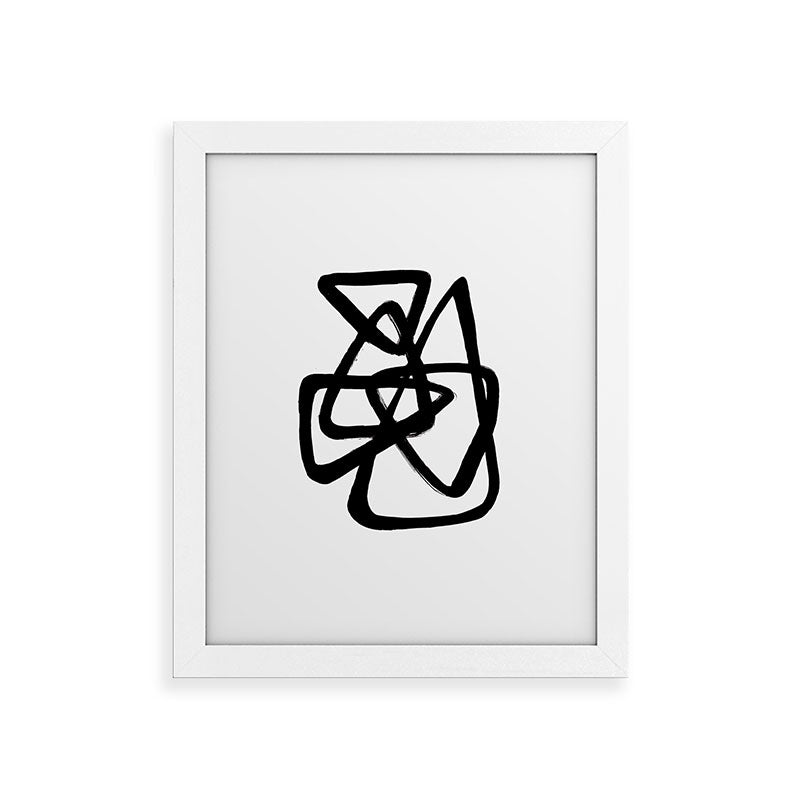 A Family Of Five White Background Framed Art Print