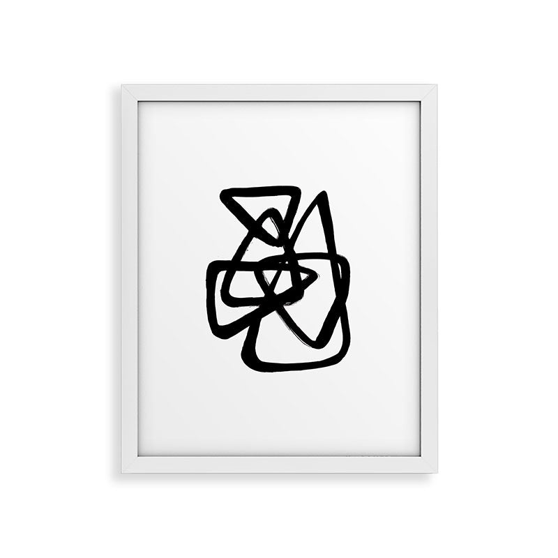A Family Of Five White Background Framed Art Print