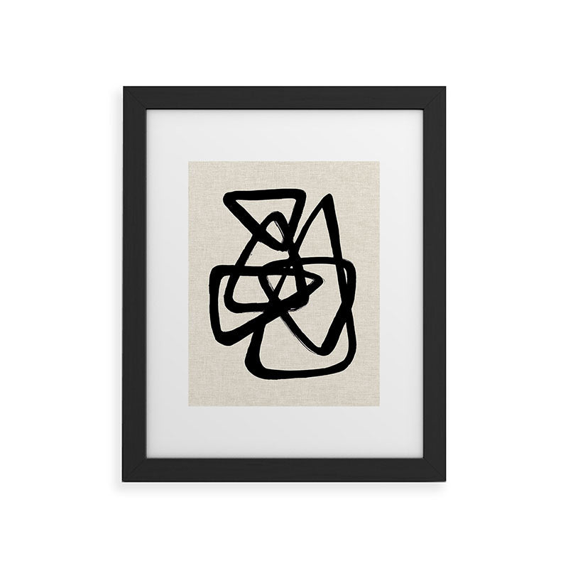 A Family Of Five Framed Art Print