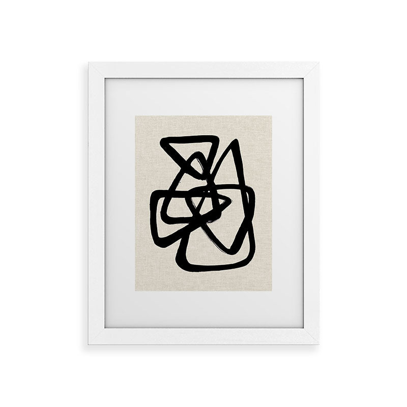 A Family Of Five Framed Art Print