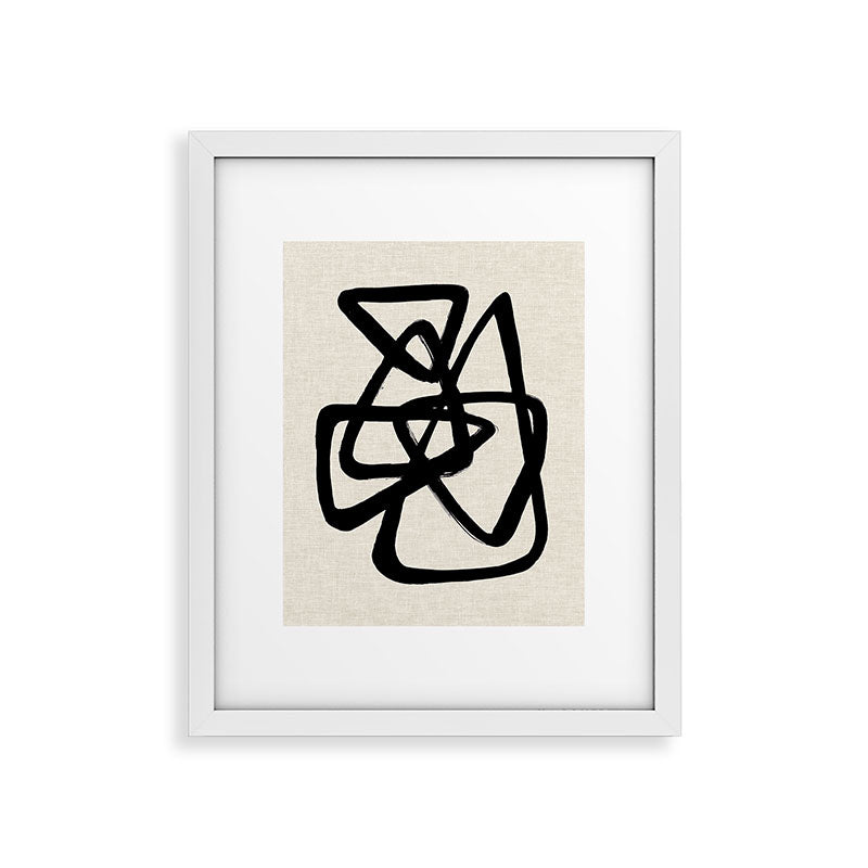 A Family Of Five Framed Art Print