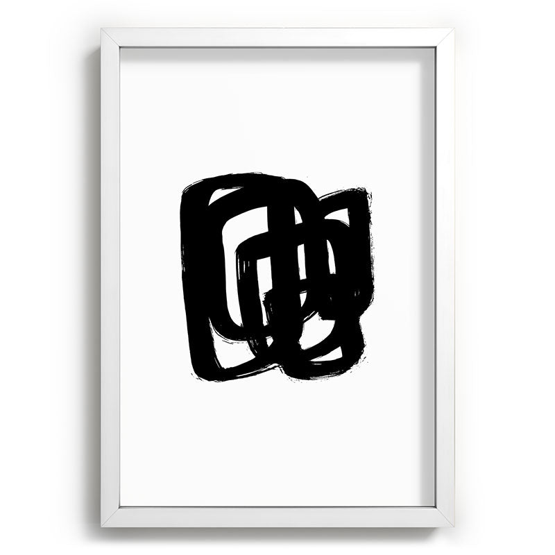 A Heavy Thought White Background Framed Art Print