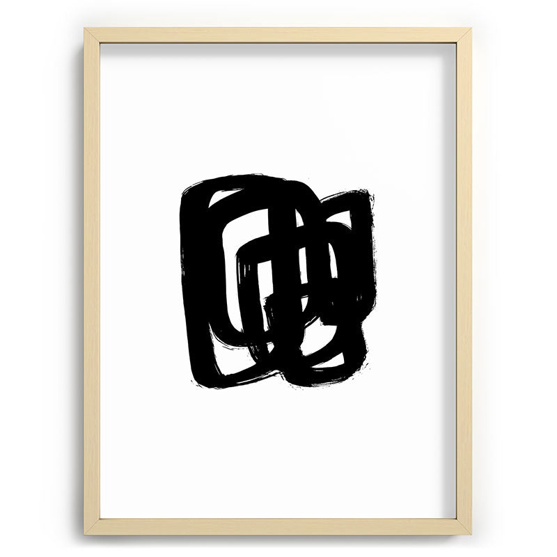 A Heavy Thought White Background Framed Art Print