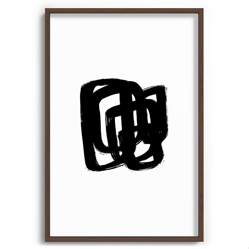 A Heavy Thought White Background Framed Art Print