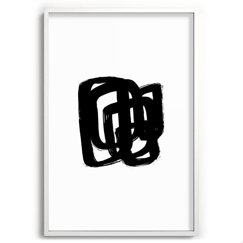 A Heavy Thought White Background Framed Art Print