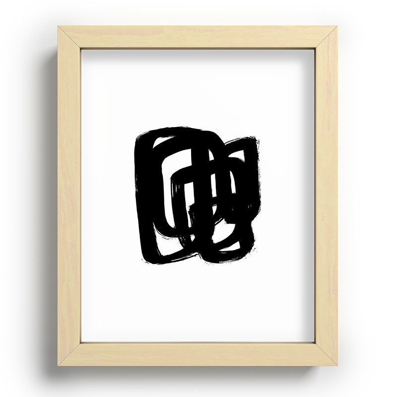 A Heavy Thought White Background Framed Art Print