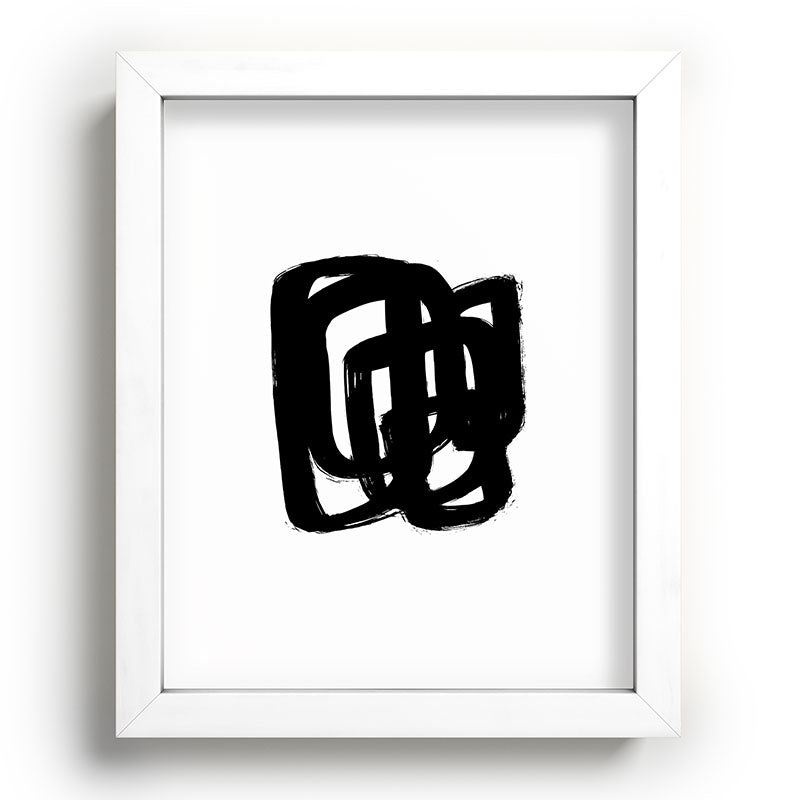 A Heavy Thought White Background Framed Art Print