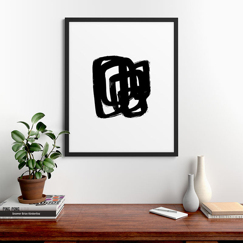 A Heavy Thought White Background Framed Art Print
