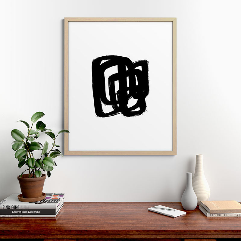 A Heavy Thought White Background Framed Art Print