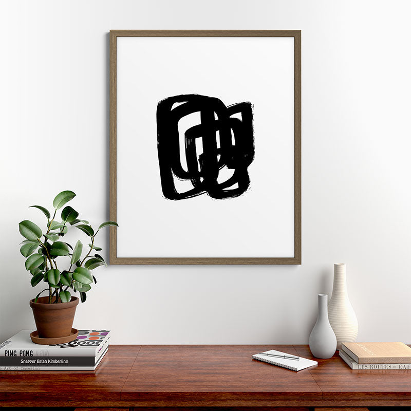 A Heavy Thought White Background Framed Art Print