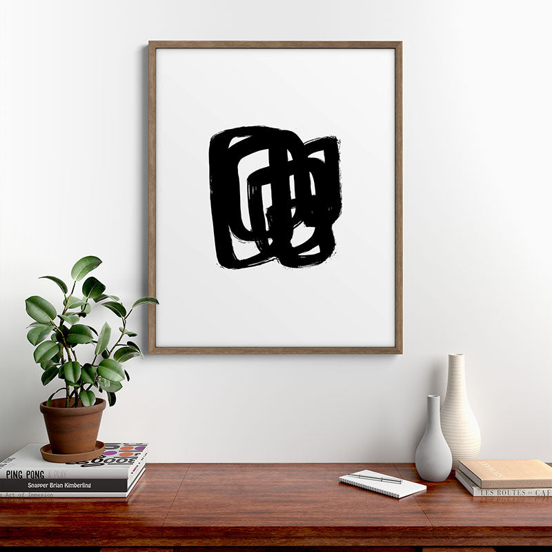 A Heavy Thought White Background Framed Art Print