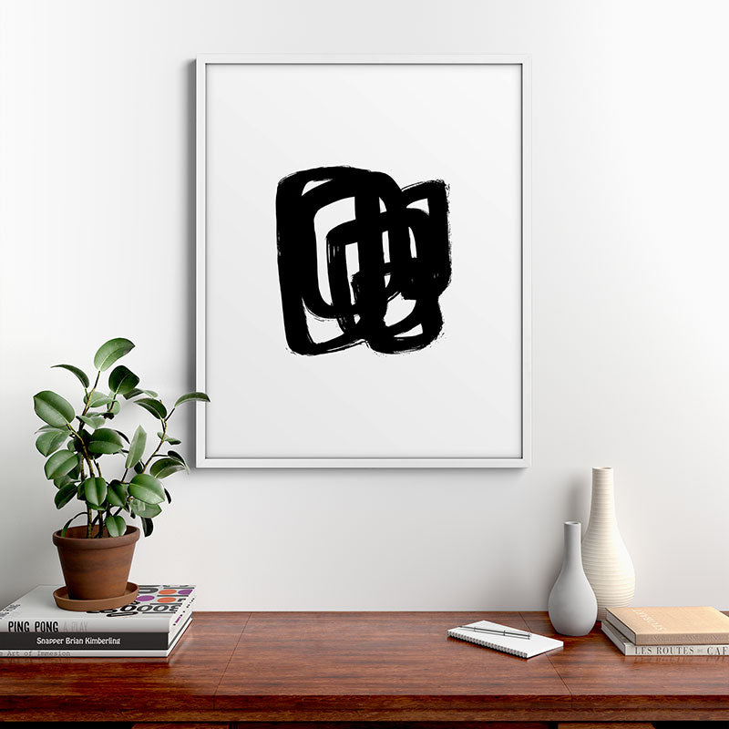 A Heavy Thought White Background Framed Art Print