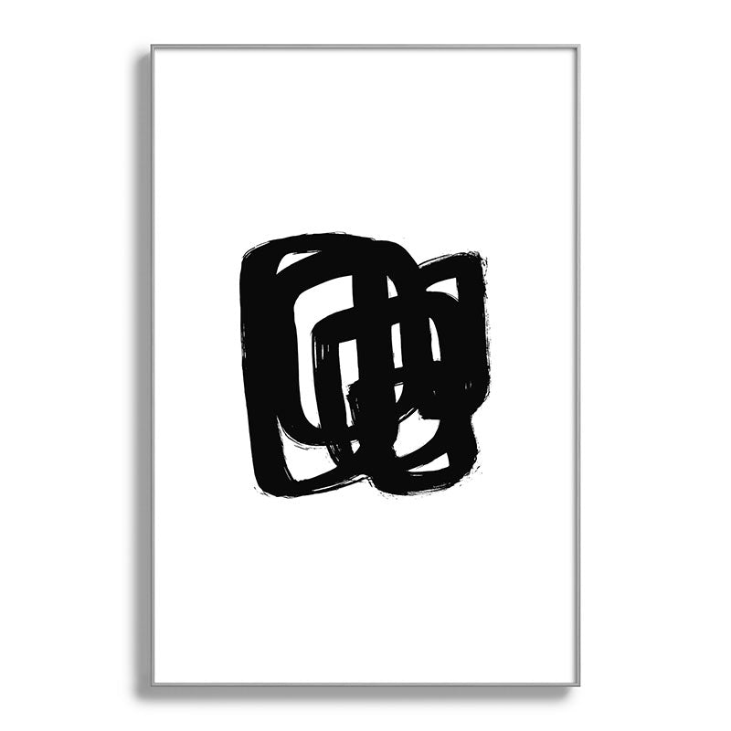 A Heavy Thought White Background Framed Art Print
