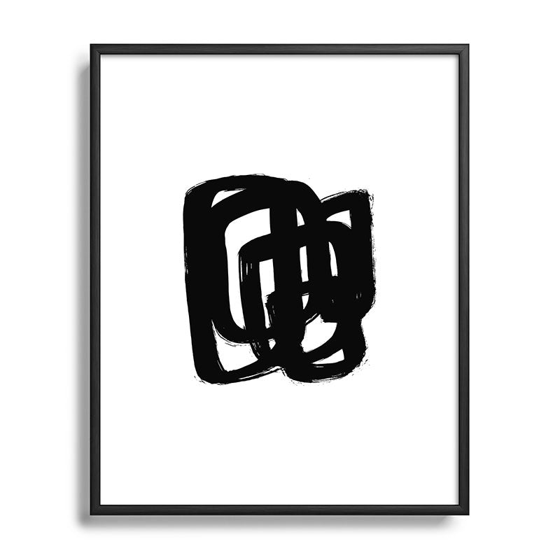 A Heavy Thought White Background Framed Art Print