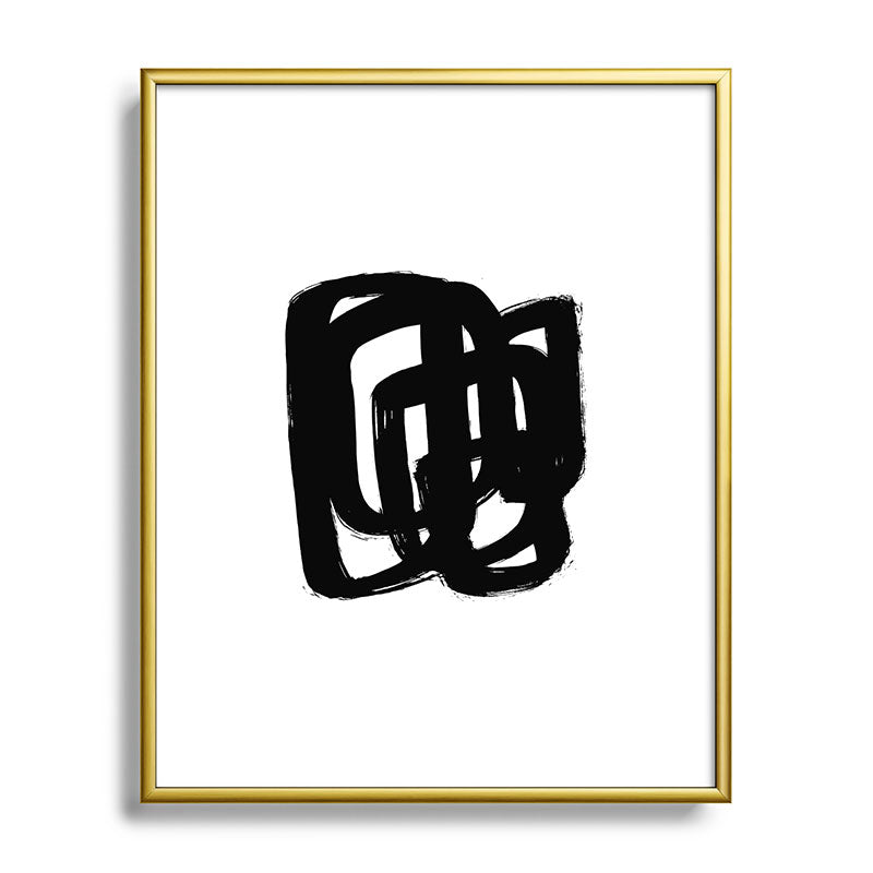 A Heavy Thought White Background Framed Art Print