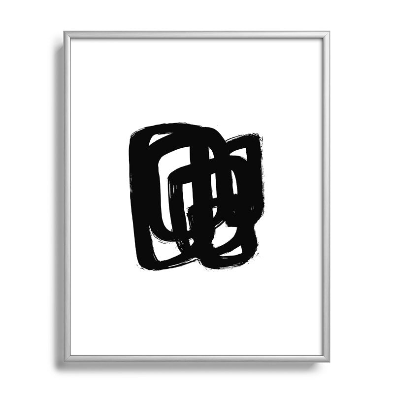 A Heavy Thought White Background Framed Art Print