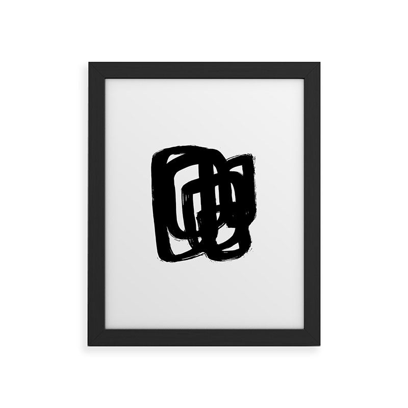 A Heavy Thought White Background Framed Art Print