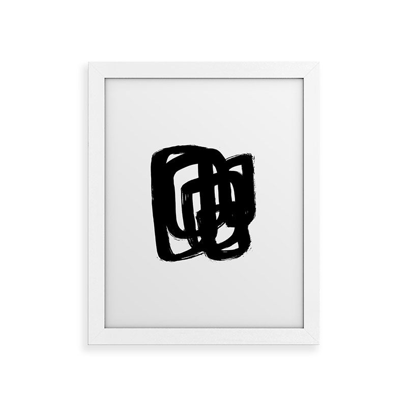 A Heavy Thought White Background Framed Art Print