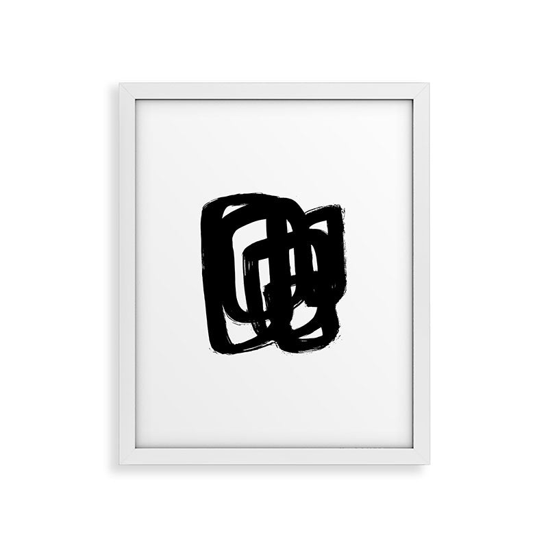 A Heavy Thought White Background Framed Art Print