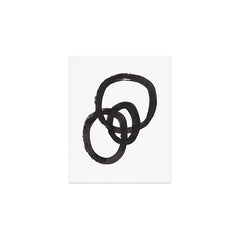 And I Op' Minimalist Ink Line Drawing Abstract Black Brush Strokes Modern Funky Maze by Ejaaz Haniff  Art Print