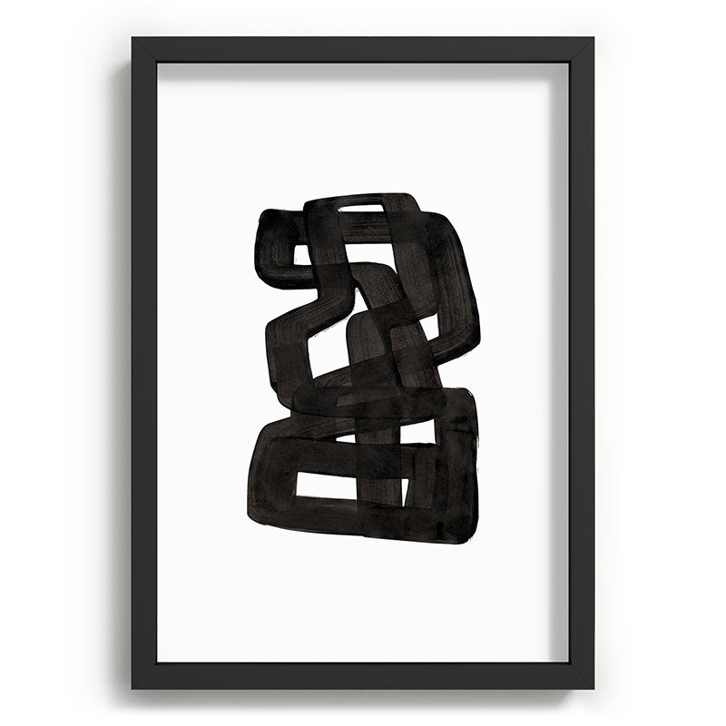 Boulder' Mid Century Modern Fun Abstract Shapes  Framed Art Print