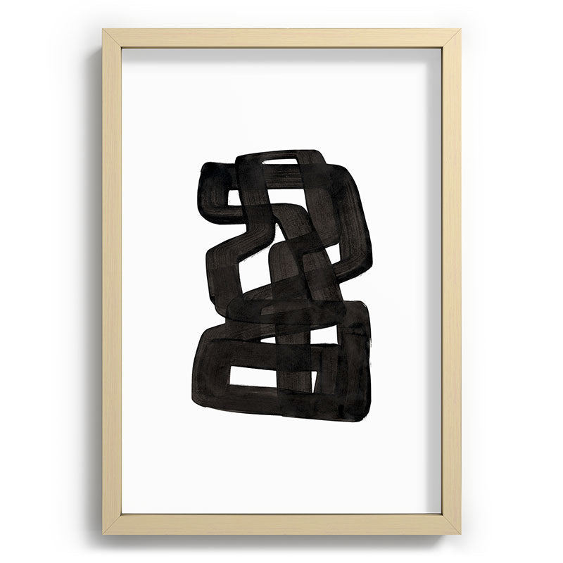 Boulder' Mid Century Modern Fun Abstract Shapes  Framed Art Print