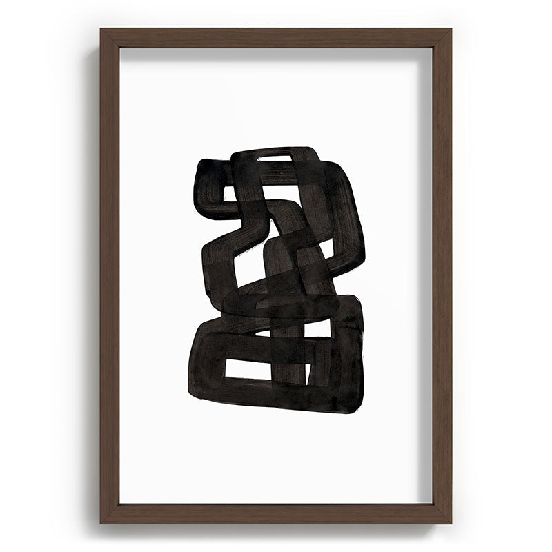Boulder' Mid Century Modern Fun Abstract Shapes  Framed Art Print