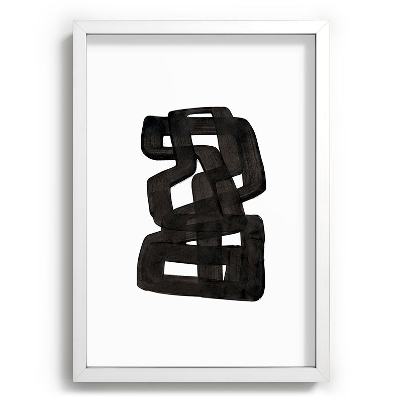 Boulder' Mid Century Modern Fun Abstract Shapes  Framed Art Print