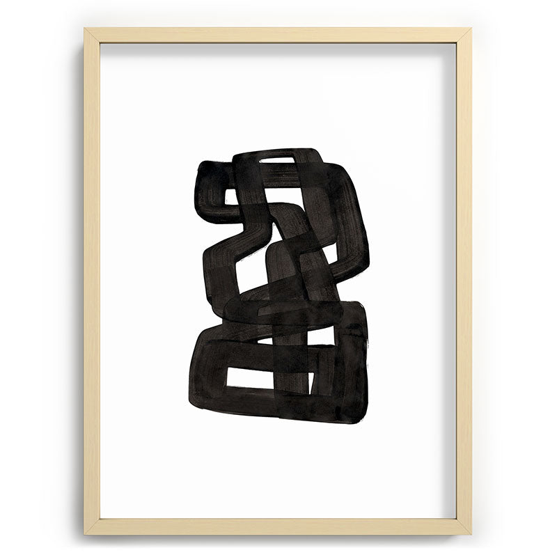 Boulder' Mid Century Modern Fun Abstract Shapes  Framed Art Print