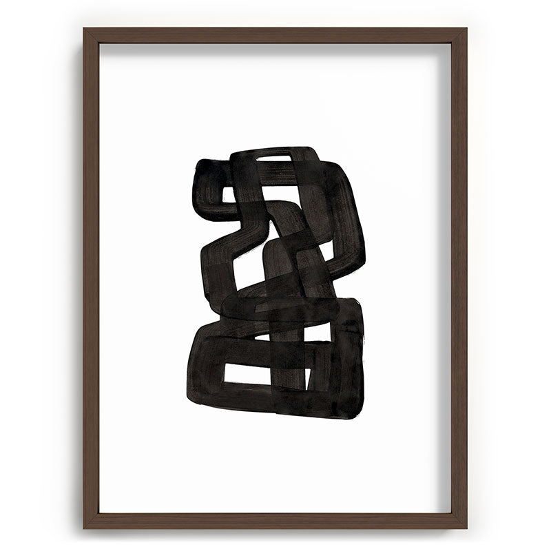 Boulder' Mid Century Modern Fun Abstract Shapes  Framed Art Print