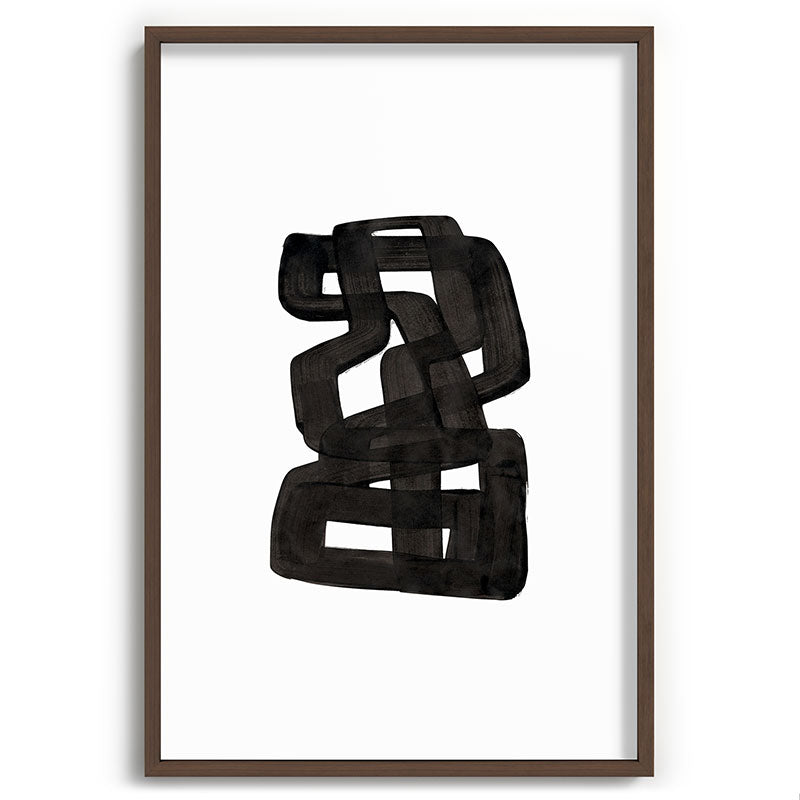 Boulder' Mid Century Modern Fun Abstract Shapes  Framed Art Print