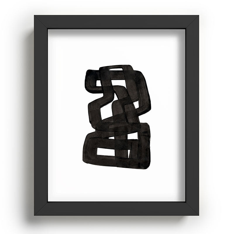 Boulder' Mid Century Modern Fun Abstract Shapes  Framed Art Print