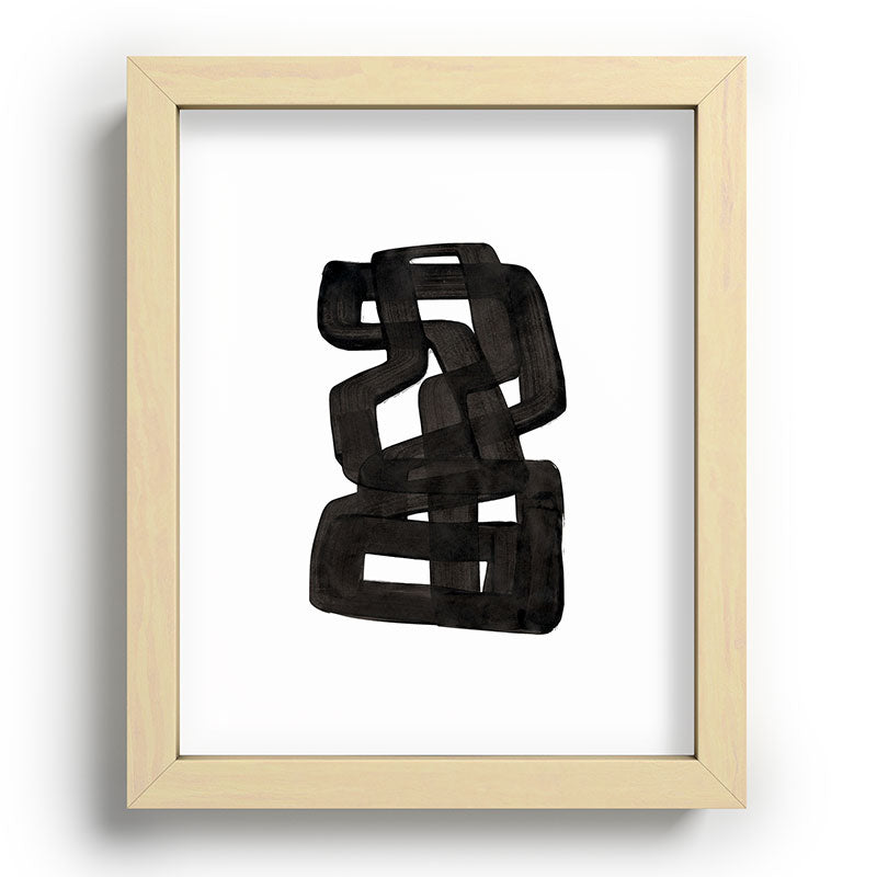 Boulder' Mid Century Modern Fun Abstract Shapes  Framed Art Print