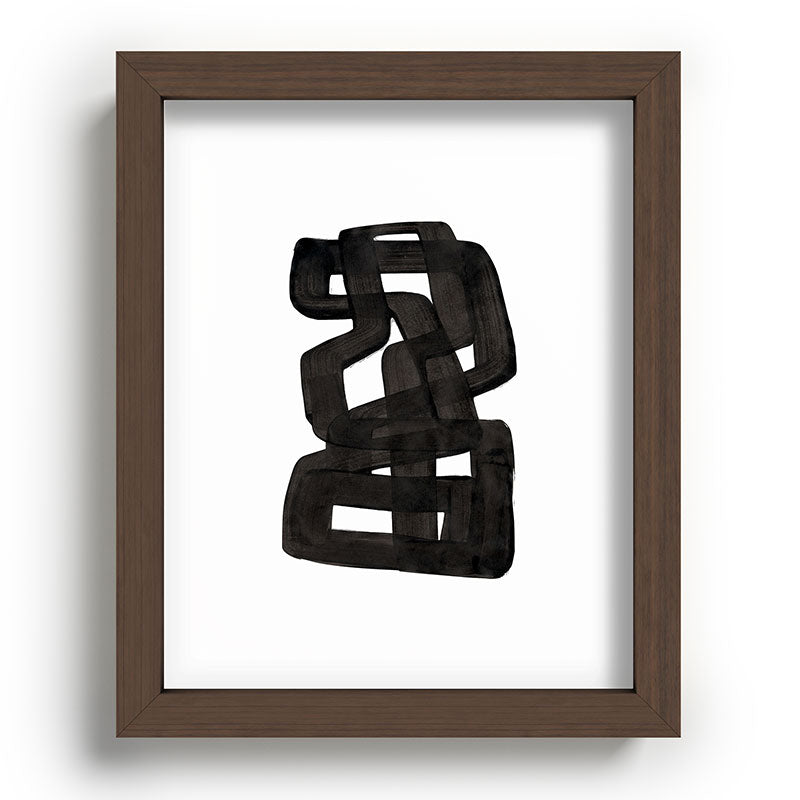 Boulder' Mid Century Modern Fun Abstract Shapes  Framed Art Print