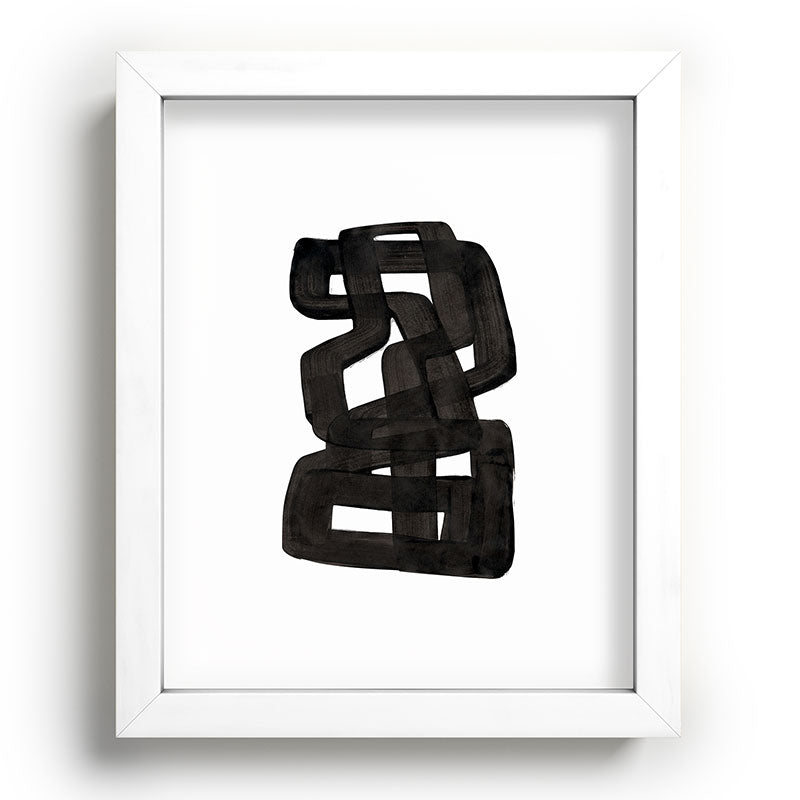 Boulder' Mid Century Modern Fun Abstract Shapes  Framed Art Print