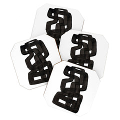 Boulder' Mid Century Modern Fun Abstract Shapes  Coaster