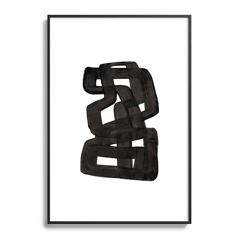 Boulder' Mid Century Modern Fun Abstract Shapes  Framed Art Print